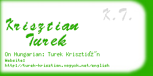 krisztian turek business card